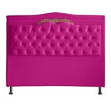 Cabeceira De Cama Box Madri Casal King 195cm Suede Rosa Pink