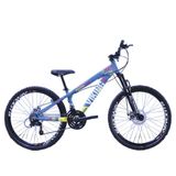 Bicicleta Viking Aro 26 Câmbios Importados 21v Aero Azul Amarelo