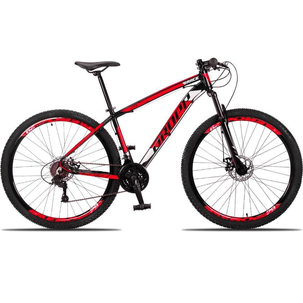 Bicicleta Dropp Race Disc H T17 Aro 29 Susp. Dianteira 21 Marchas - Preto/vermelho