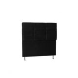 Cabeceira Cama Box Casal 140cm Toquio Tecido Suede Preto Canon Moveis