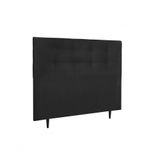 Cabeceira Estofada Casal Cama Box 140cm Bela Suede Marrom Cor:preto