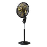 Ventilador Coluna Mallory 6 Pás Preto E Dourado Chronos 110v