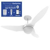 Ventilador De Teto Aliseu Terral Branco Bluetooth+remoto+par