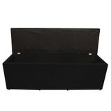 Calçadeira Baú Paris Queen 160 Cm Botão Strass Suede Preto Eli Móveis
