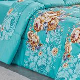 Edredom Casal Padrão Naturale Dupla Face Micropercal 200 Fios 3 Peças - Jasmine