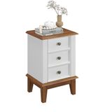 Mesa De Cabeceira Madeira Maciça - Branco