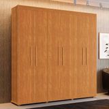 Guarda Roupa Casal 6 Portas Grande 100% Mdf Nature Milão Fênix