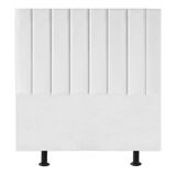 Cabeceira Estofada Cama Box Solteiro 90 Cm Marina Corino Branco