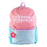 Mochila Feminina Escolar Sortida Bolsos Frontais E Laterais