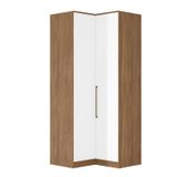 Guarda-roupa Modulado De Canto 2 Portas 3 Gavetas E Prateleiras Irlanda Amendola/branco