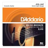 Encordoamento Para Violão Aço Ej10-b 80-20 Bronze