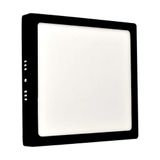 Luminária Plafon 18w Led Quadrado Sobrepor 6500k Preto