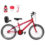 Bicicleta Infantil Aro 20 Aero E Acelerador Vermelha E Preta