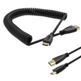 Cabo Espiral Hdmi X Mini-hdmi 2.0 4k De Alta Velocidade 30cm