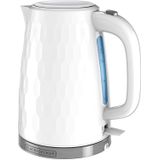 Coleção Black+decker Honeycomb Rapid Boil 1.7l Chaleira Sem Fio Elétrico Com Acabamento Texturizado Premium, Branco, Ke1560w