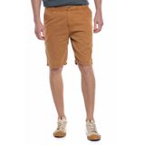 Bermuda Masculina Sarja Chino Color Polo Wear Marrom Médio