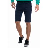 Bermuda Masculina Sarja Básica Polo Wear Azul Escuro