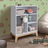 Estante Para Quarto Infantil 4 Nichos Branco Milo Shop Jm