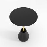 Mesa Auxiliar Para Sala De Estar Duna Alta Preto/dourado