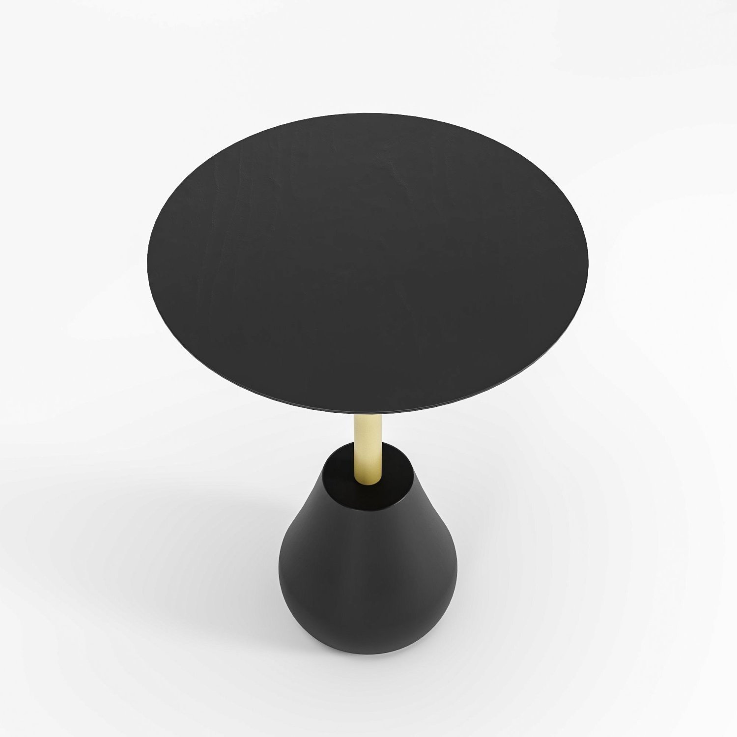 Mesa Auxiliar Para Sala De Estar Duna Alta Preto/dourado