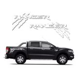 Adesivo Lateral Para Ford Ranger Monster Branco