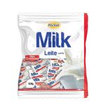 Bala Milk Leite Cremosa Pocket - 3 Pacotes Com 500gr