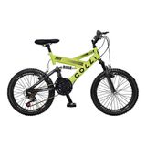 Bicicleta Infantil Colli Gps20 | Aro 20, 21 Marchas, Tamanho Quadro 14, Aço Carbono, Dupla Suspensão, Amarelo