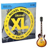 Jogo Cordas Daddario Exl125 Guitarra Tensão 09 Super Light