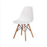 Cadeira Charles Eames Wood Dsw Branca - Base Madeira