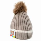Touca Gorro Infantil Cinza Ursinho Tamanho Único