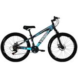 Bicicleta Freeride Aro 26 Câmbios Importados Preto Azul