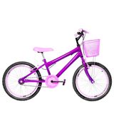 Bicicleta Infantil Feminina Aro 20 Aero Violeta E Rosa