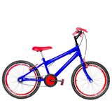 Bicicleta Infantil Masculina Aro 20 Aero Azul E Vermelha