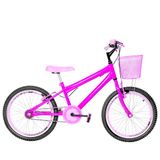 Bicicleta Infantil Feminina Aro 20 Aero Pink E Rosa