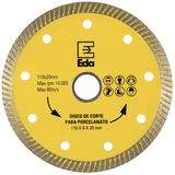 Disco De Corte Para Porcelanato 110mm Turbo Diamantado Eda