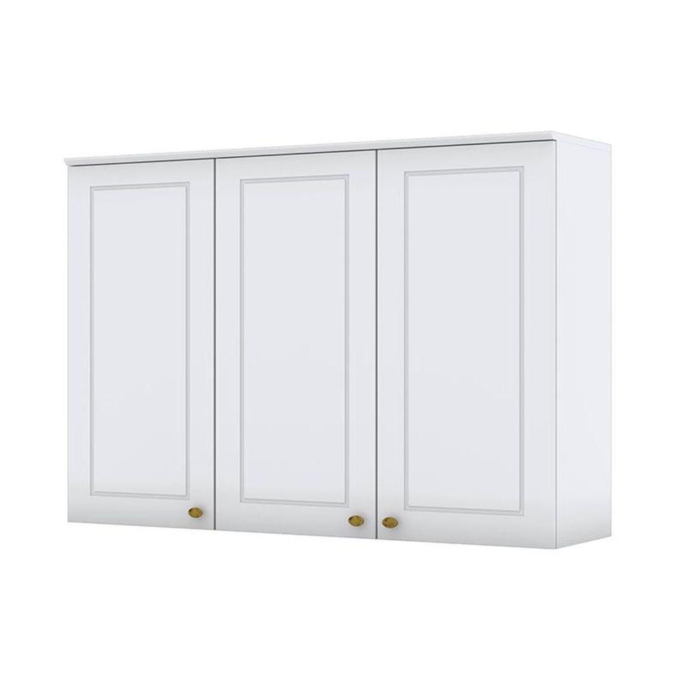 Armário Aéreo 3 Portas 120 Cm Americana Branco Hp - Henn