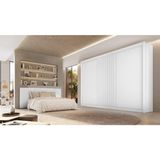 Guarda Roupa Casal 3 Portas 6 Gavetas Flex Vitoria 100% Mdf Móveis Europa Branco