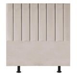 Cabeceira Estofada Cama Box Solteiro 90 Cm Maisa Suede Bege