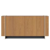 Balcão Aparador Buffet 4 Portas 160cm Barcelona C05 Freijó - Dourado - Mpozenato