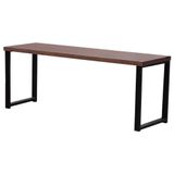 Banco Estilo Industrial Base Aço I11 Castanho Madeira Taeda Dmobiliario Castanho