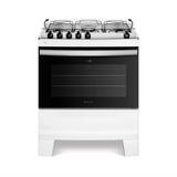 Fogão 5 Bocas Branco Com Mesa Inox Atlas Agile Up Bivolt