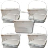Balde João Pessoa Transparente 2.4l 05 Pçs