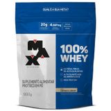 100% Whey Refil (900g) - Max Titanium Morango