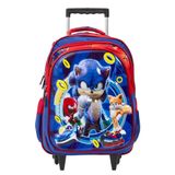 Mochila Infantil Masculina Rodinha Sonic 3d Knuckles Tails