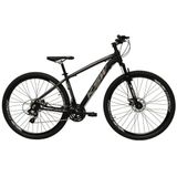 Bicicleta Aro 29 24v K7 Freio Hidráulico Preto/prata Tam. 15