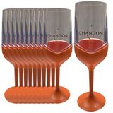 Kit 12 Taças Desmontavel Champanhe Espumante Chandon 250ml Salmão