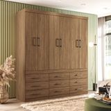 Guarda-roupa Star 6 Portas 9 Gavetas Jatoba