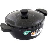 Panela 22cm Preto Resistente Gulê Em Alumínio 2,2 Litros