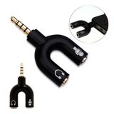 Adaptador Splitter P3 Headset Fone Microfone P2 X P3 Audio