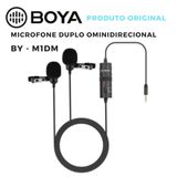 Microfone Lapela Duplo Profissional Celular Stereo P3 C/cabo